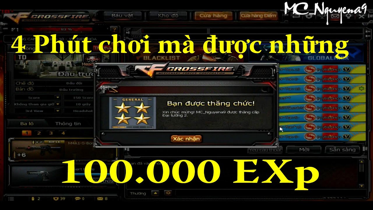 [CFVN] Boss 100.000 Exp 1 ván 3 phút | Clan BoyBienHoa