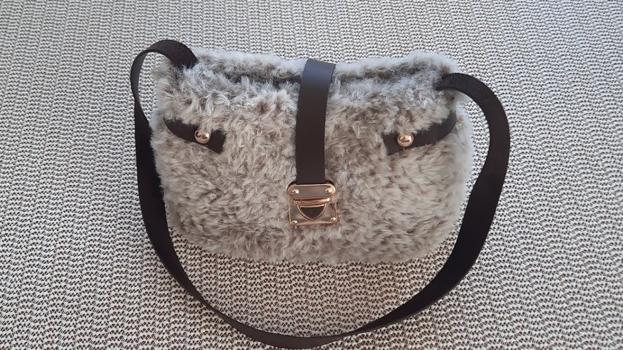 DERS VİDEOSU ÇOK KOLAY TIĞ İŞİ KÜRK ÇANTA ÖRÜYORUZ İKİ SAAT İÇİNDE BAŞLA BİTİR #kurk  #diy #crochet#