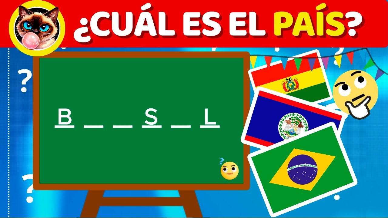 LLENA LOS ESPACIOS Y ADIVINA EL PAÍS ✅ DIVIÉRTETE!
