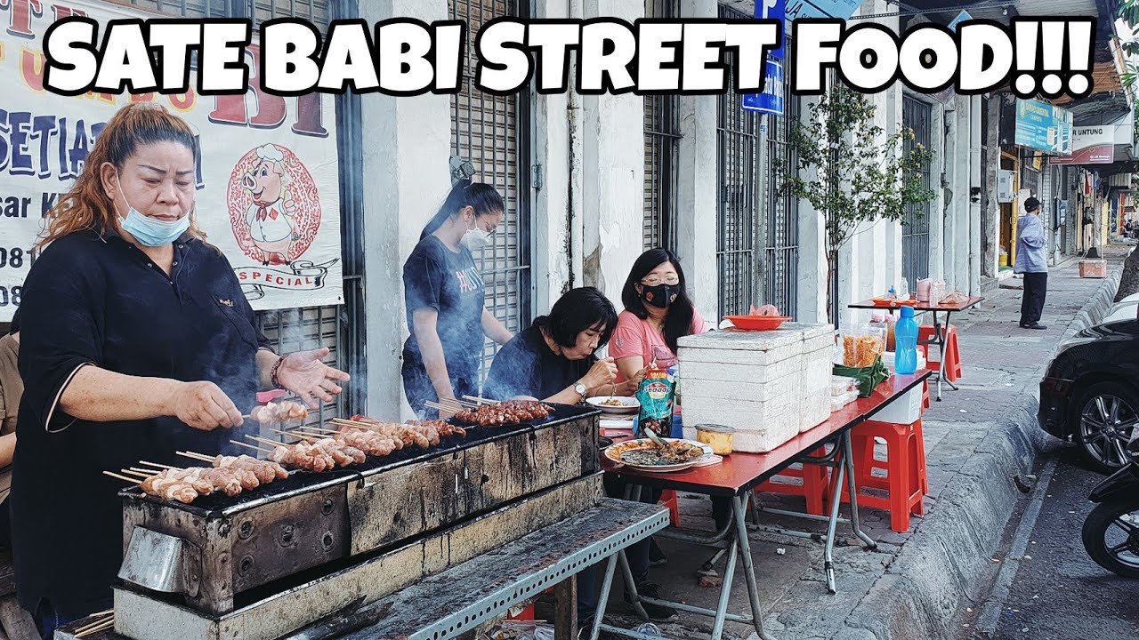 STREET FOOD ‼ GA SENGAJA NEMU SATE BABI ENAK JUMBO TAPI EMPUK ‼ KULINER NON HALAL SURABAYA