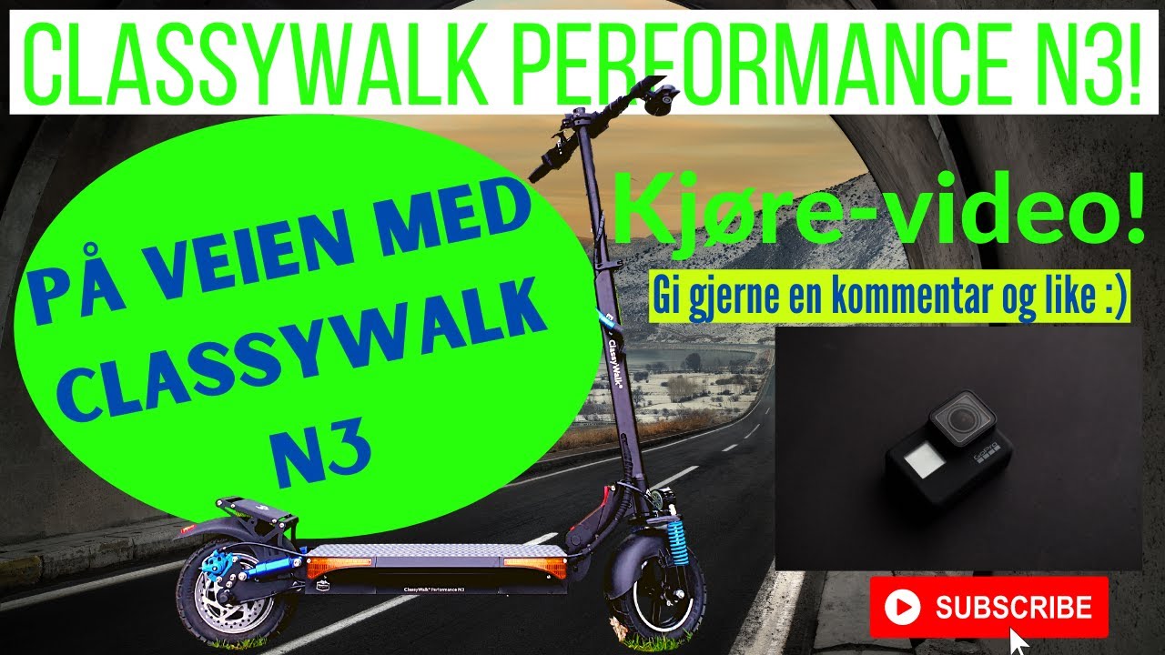 El sparkesykkel Classywalk Performance N3 1300W - GO PRO HERO 8 PÅ VEIEN!