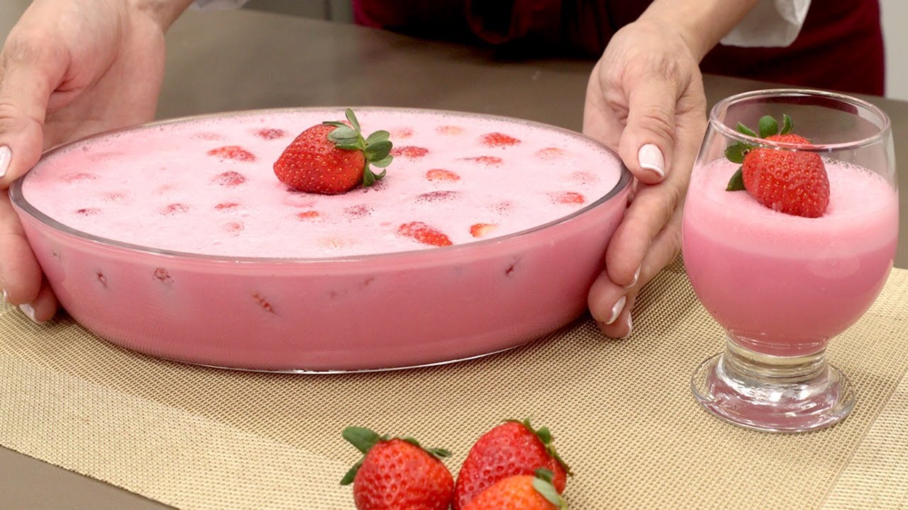 SOBREMESA DE MORANGO FÁCIL E RÁPIDA - SUPER CREMOSA! - Isamara Amâncio