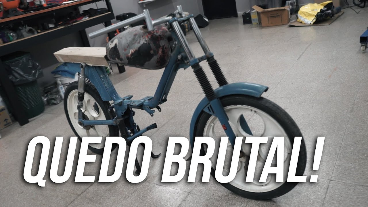 REFORMANDO EL CUADRO DE LA MOTO!! - Garelli 50cc Cafe Racer!