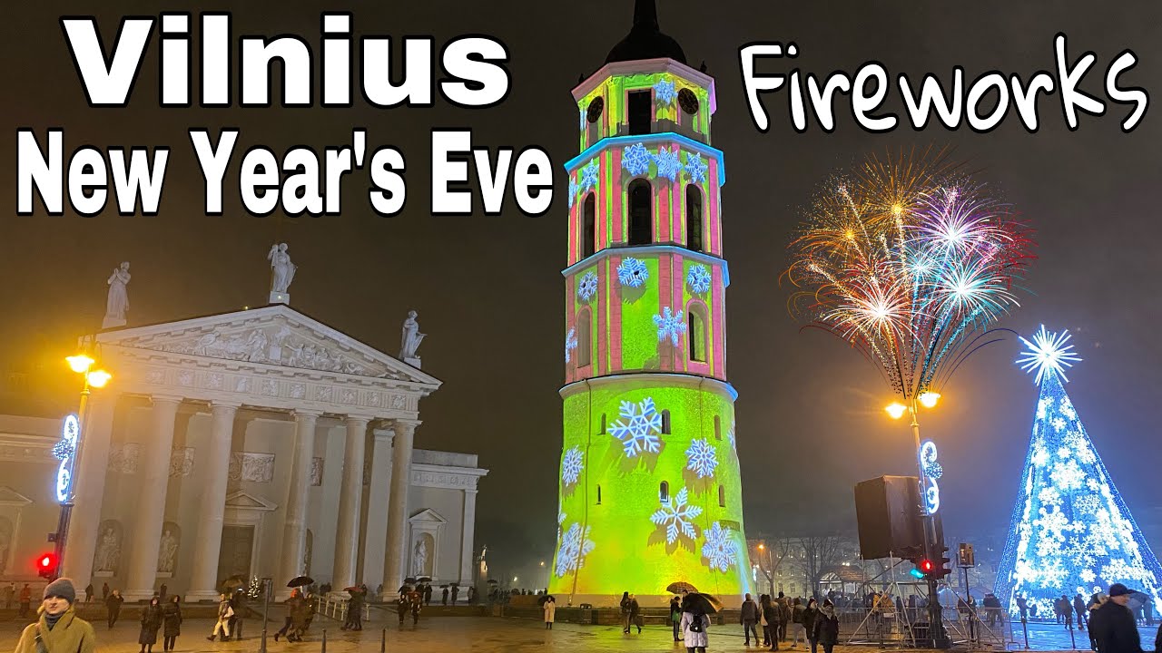Happy New Year everyone! Cathedral Square, Vilnius, Lithuania