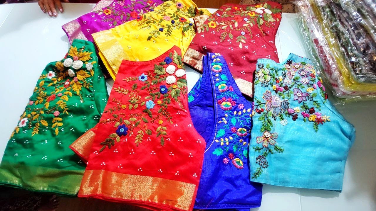 Bangalore pure cotton Handloom readymade work blouses collection| single piece courier available