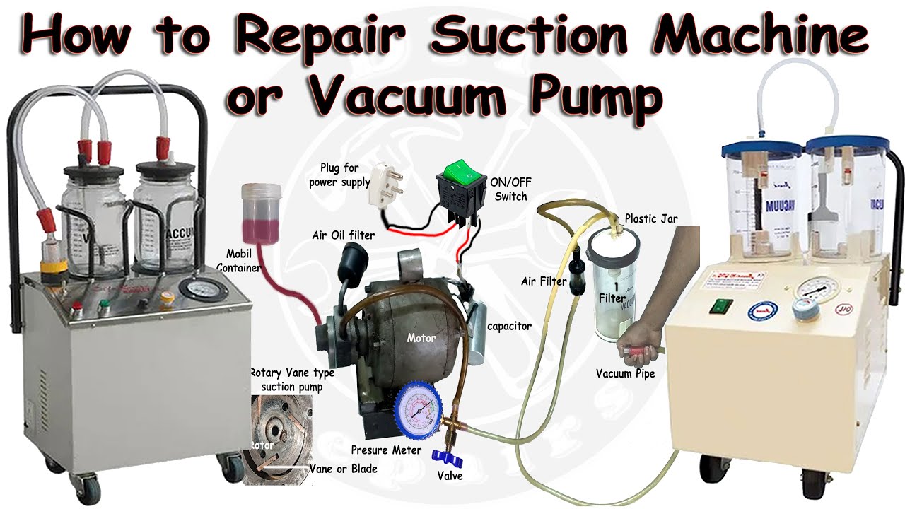 how to repair suction machine or vacuum pump