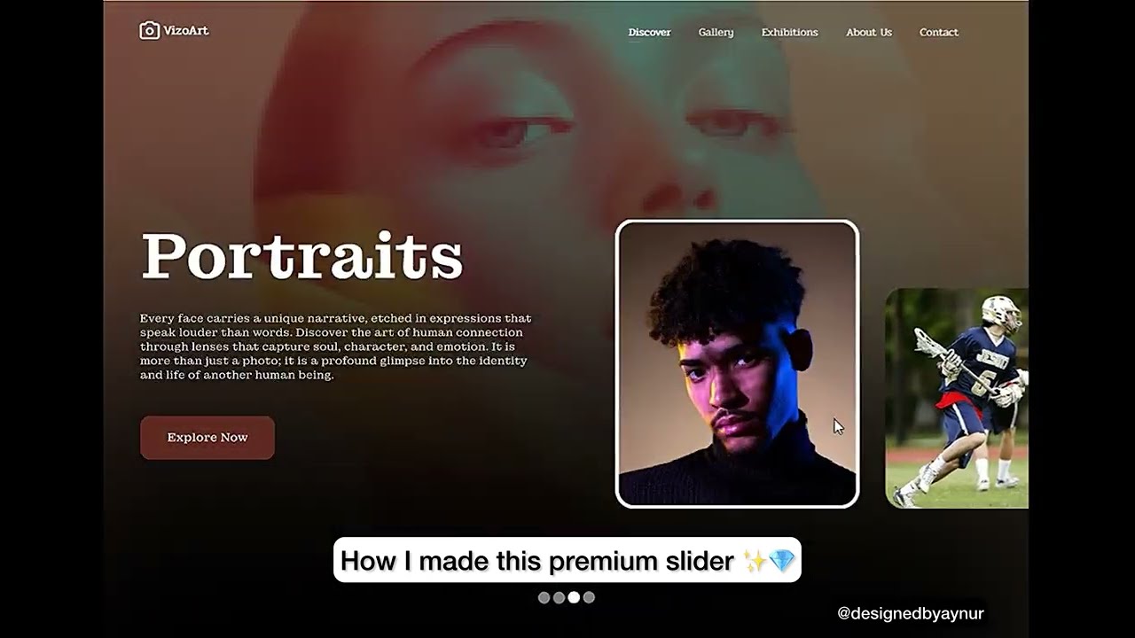 Premium Landscape Slider Animation in Figma ✨💎  #design #shorts  #figma #webdesign #uxui #designer 