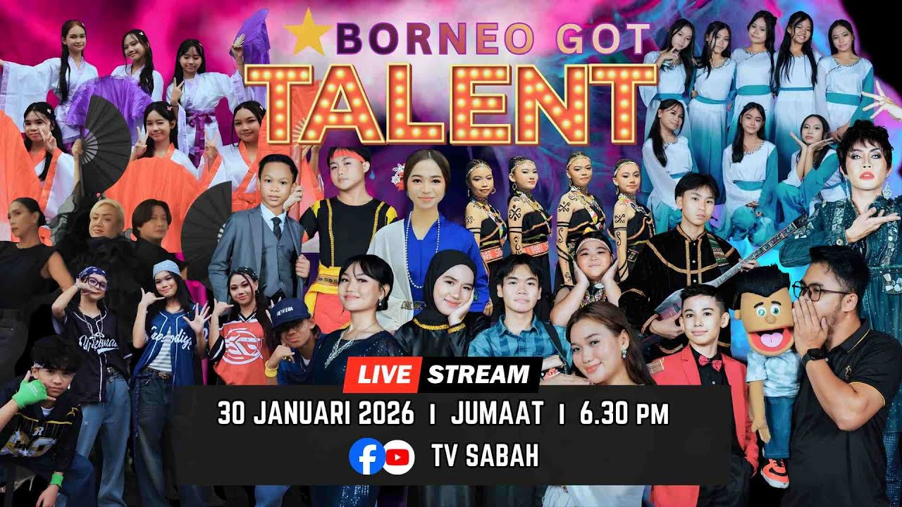 [𝐋𝐈𝐕𝐄] 𝐆𝐑𝐀𝐍𝐃 𝐅𝐈𝐍𝐀𝐋𝐄 - 𝐁𝐎𝐑𝐍𝐄𝐎 𝐆𝐎𝐓 𝐓𝐀𝐋𝐄𝐍𝐓 🔥Saksikan bakat hebat anak Borneo di satu pentas!