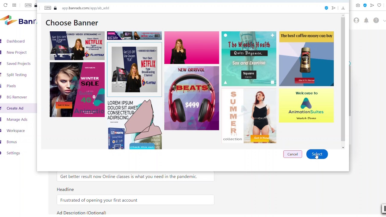 Google Ad publishing demo