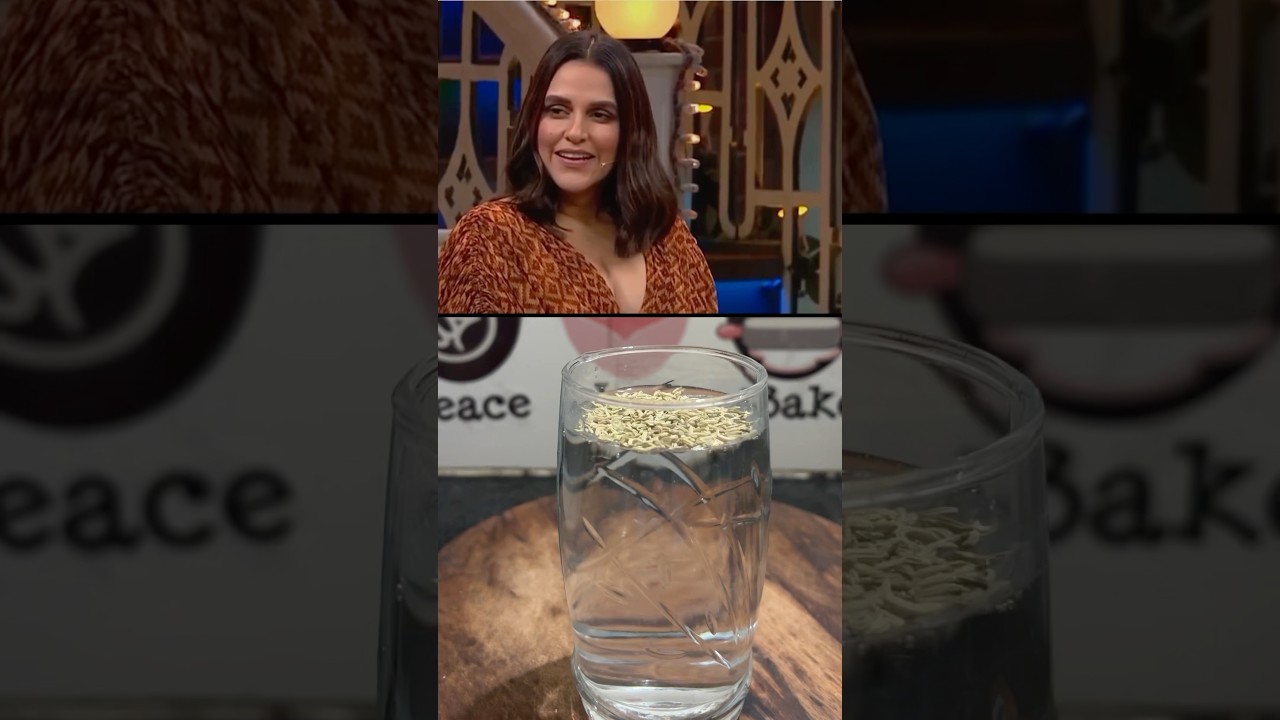 Neha Dhupia using Fennel water for Weightloss 