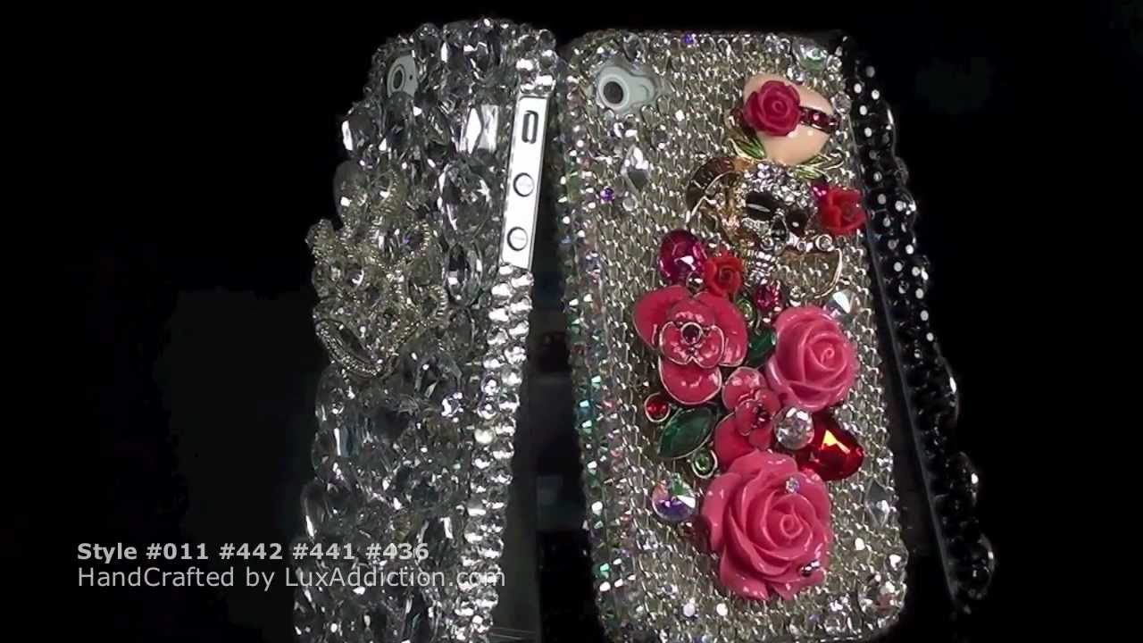 3D SWAROVSKI CRYSTAL DIAMOND BLING CASE for iphone 4 & iphone 5 by LUXADDICTION