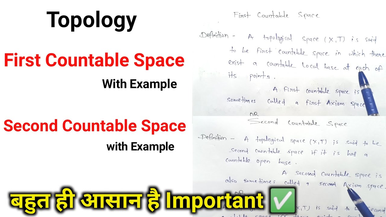 First Countable Space | Second Countable Space | With Example | Topology unit 4 | Msc1stsem /Bsc 