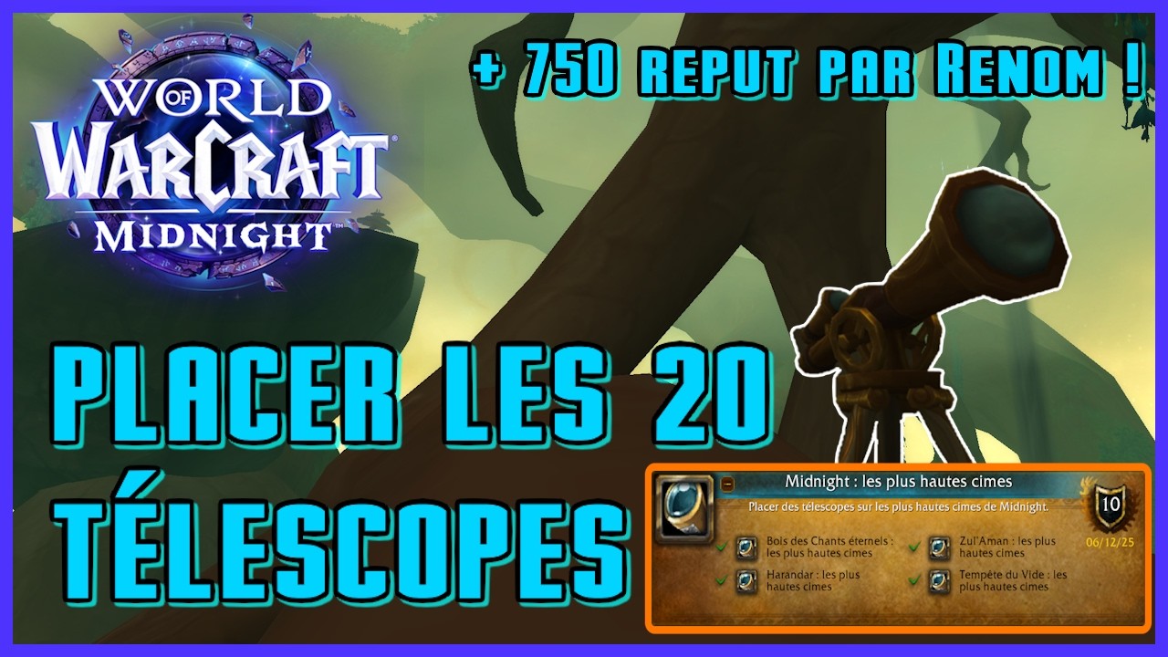 Les 20 telescopes - Les plus hautes cimes - Midnight Haut fait