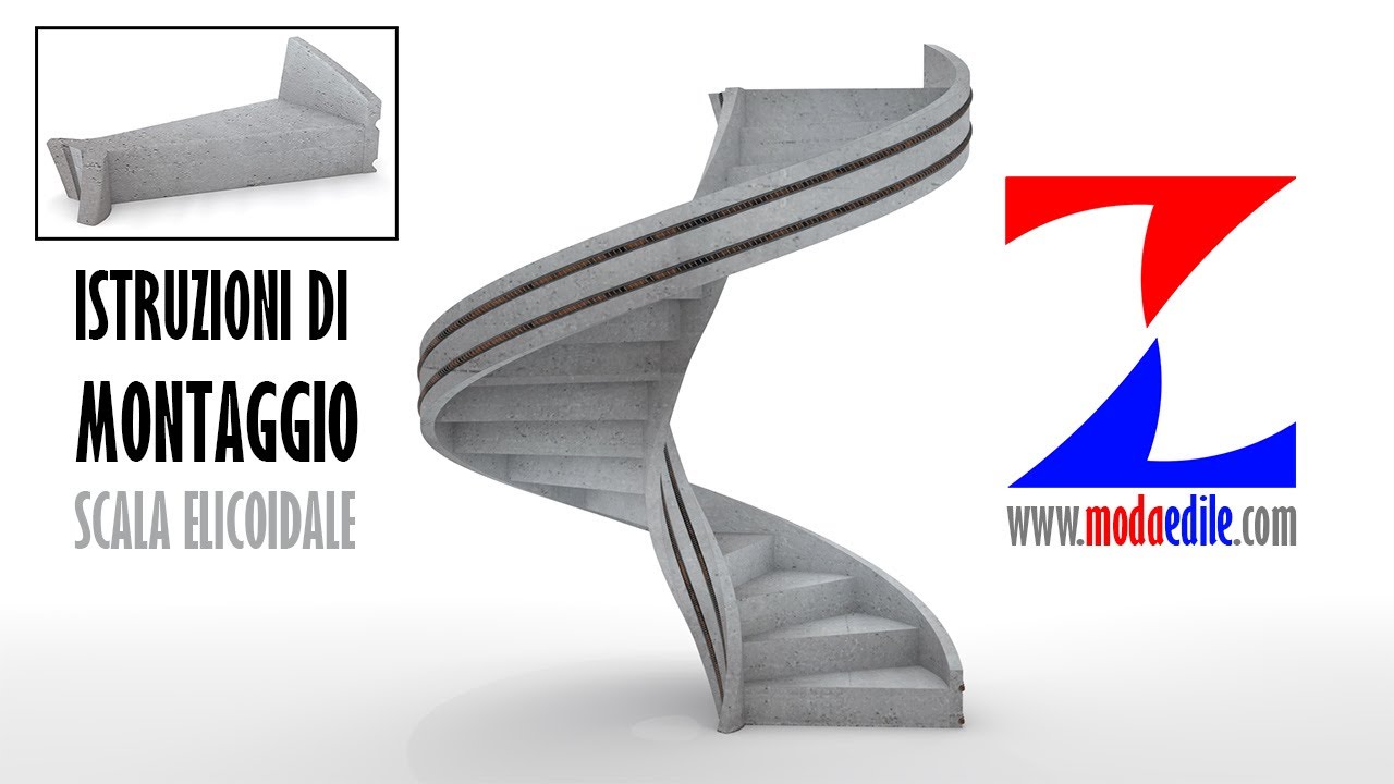 istruzioni di montaggio scala elicoidale prefabbricata con gradini in cemento armato