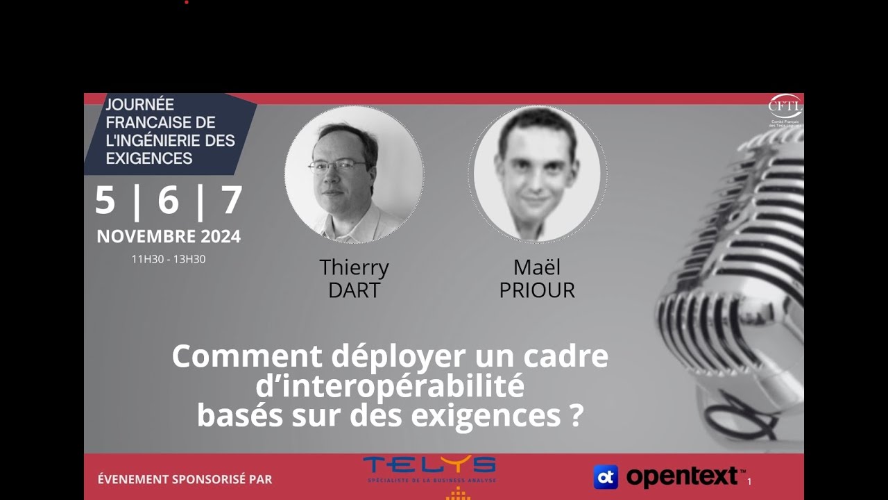 JFIE 2024 - Comment construire et déployer un Cadre d’Interopérabilité basé sur des exigences
