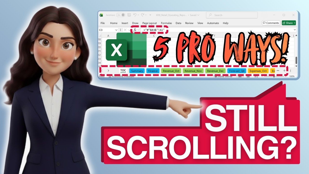 Most People Scroll. Pros Build Systems. (Excel Tab Navigation)
