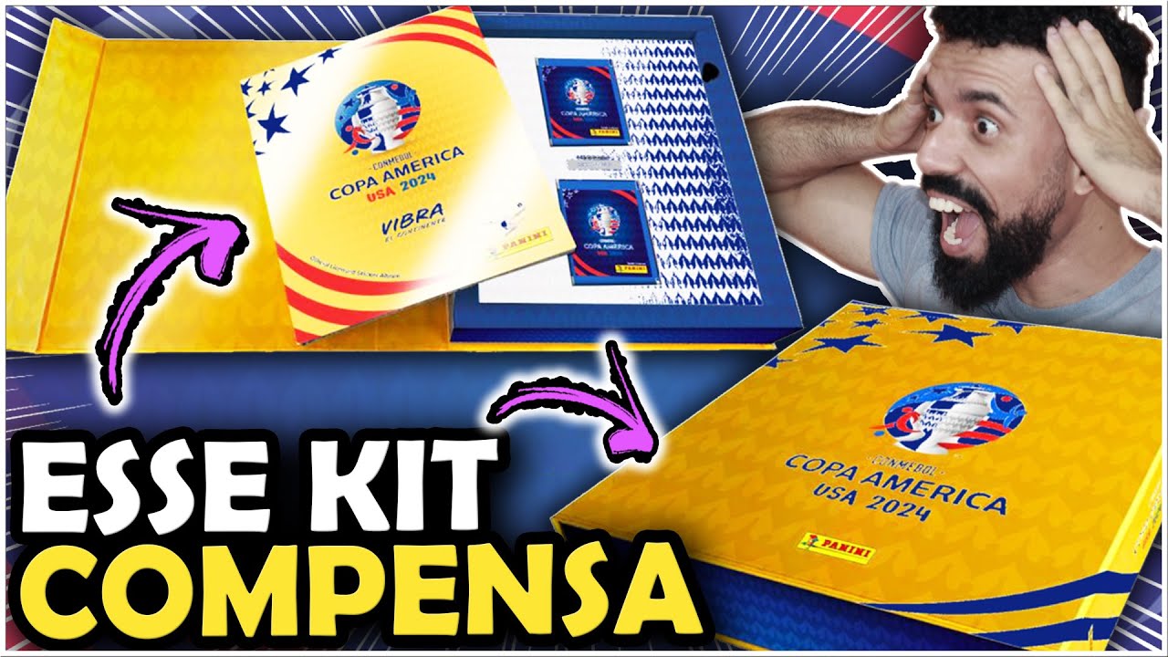 BOX DOURADO NUMERADO - MELHOR KIT de ÁLBUM de FIGURINHAS do COPA AMÉRICA 2024