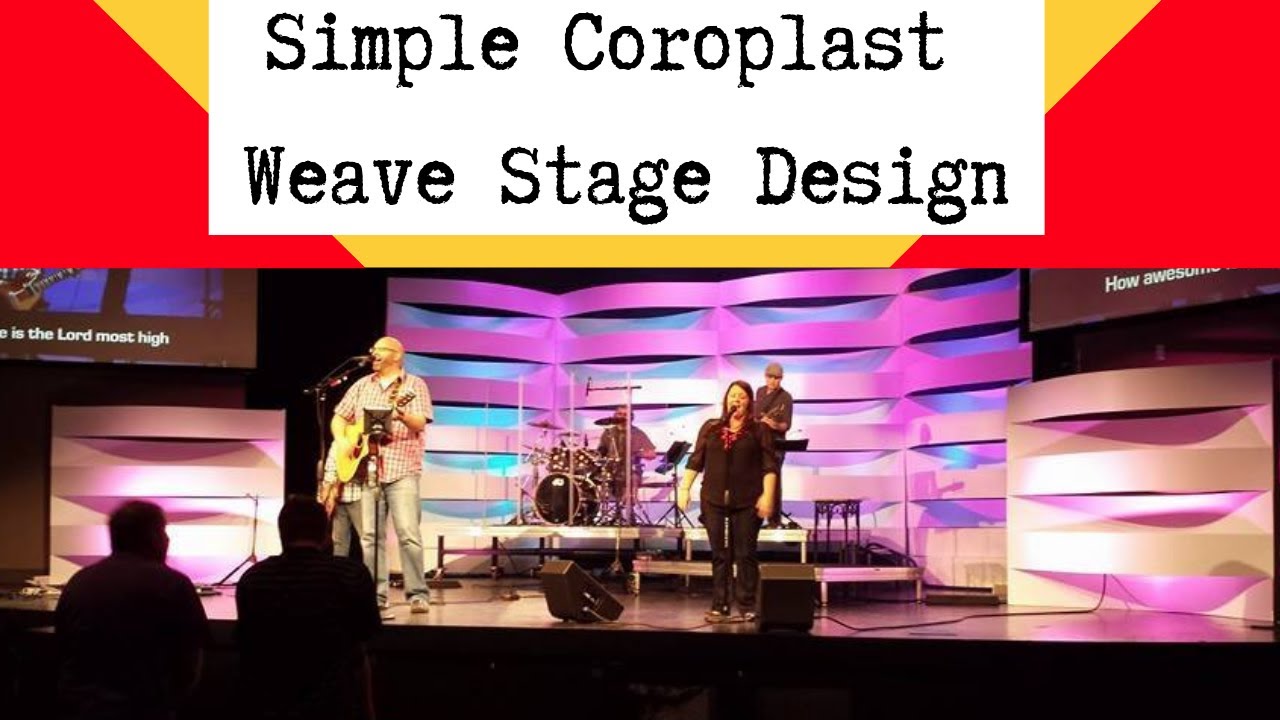 Coroplast Weave Stage Design for a backdrop.