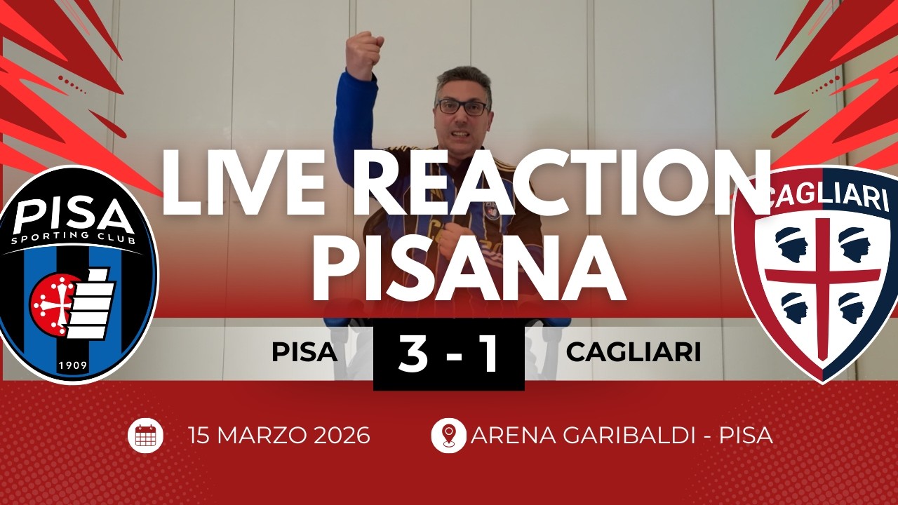 [ORGOGLIOSO DI VOI] LIVE RACTION DI PISA-CAGLIARI DI UN TIFOSO PISANO 🖤💙