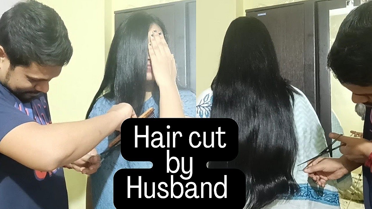 Hair Cut By Husband  | Long Hair combing | Layer Hair Cut
