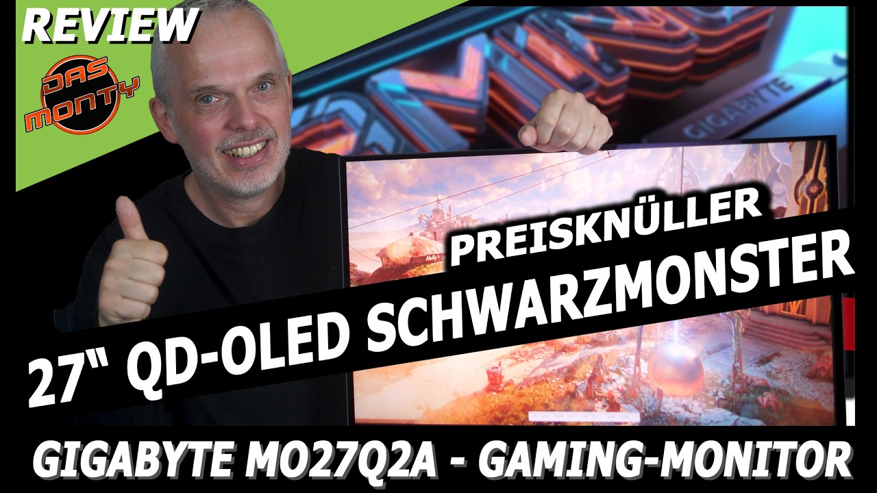 QD-OLED Schwarzmonster zum Sparpreis | Test GIGABYTE MO27Q2A OLED GAMING MONITOR | Unter 400 Euro