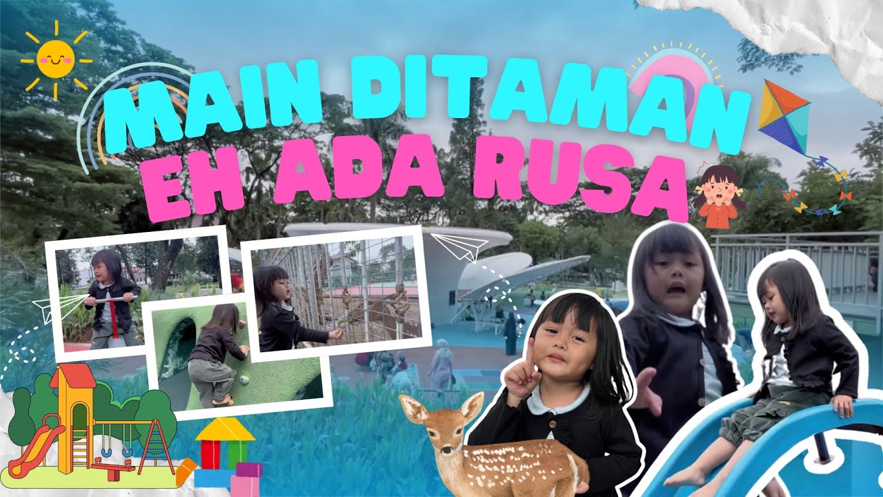SERU BANGET! Main di Taman Bermain Eh Ketemu RUSA Lucu🦌😍 #kids #cutebaby #fyp #cibinong #cute 