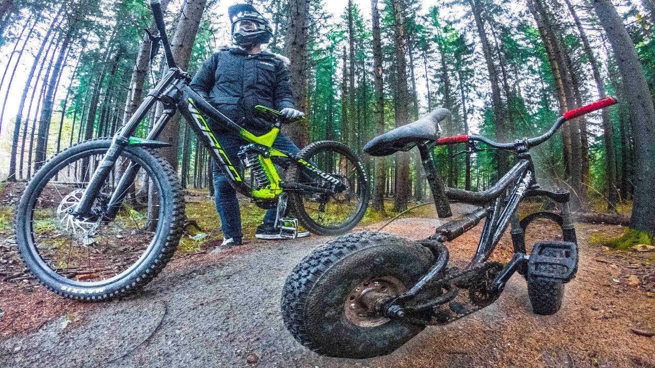 ГОРНЫЙ Байк За 3000$ VS МИНИ МТБ Байк За 300$ - КТО БЫСТРЕЕ?!? (3000$&nbsp;MTB&nbsp;VS&nbsp;300$&nbsp;MINI&nbsp;MTB&nbsp;BIKE)