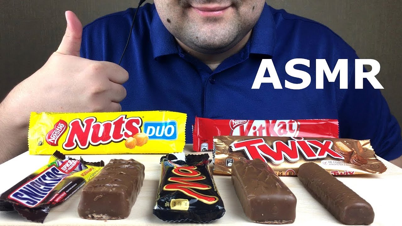 DESSERT CHOCOLATE BARS (ASMR Crispy & Chewing Eating Sounds) NO TALKING