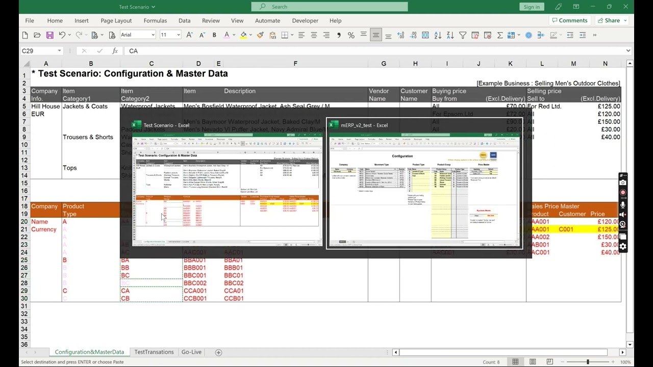 (Ver 2.0) Mini-ERP Tutorial - 02. Configuration (Test Scenario of Inventory Management)