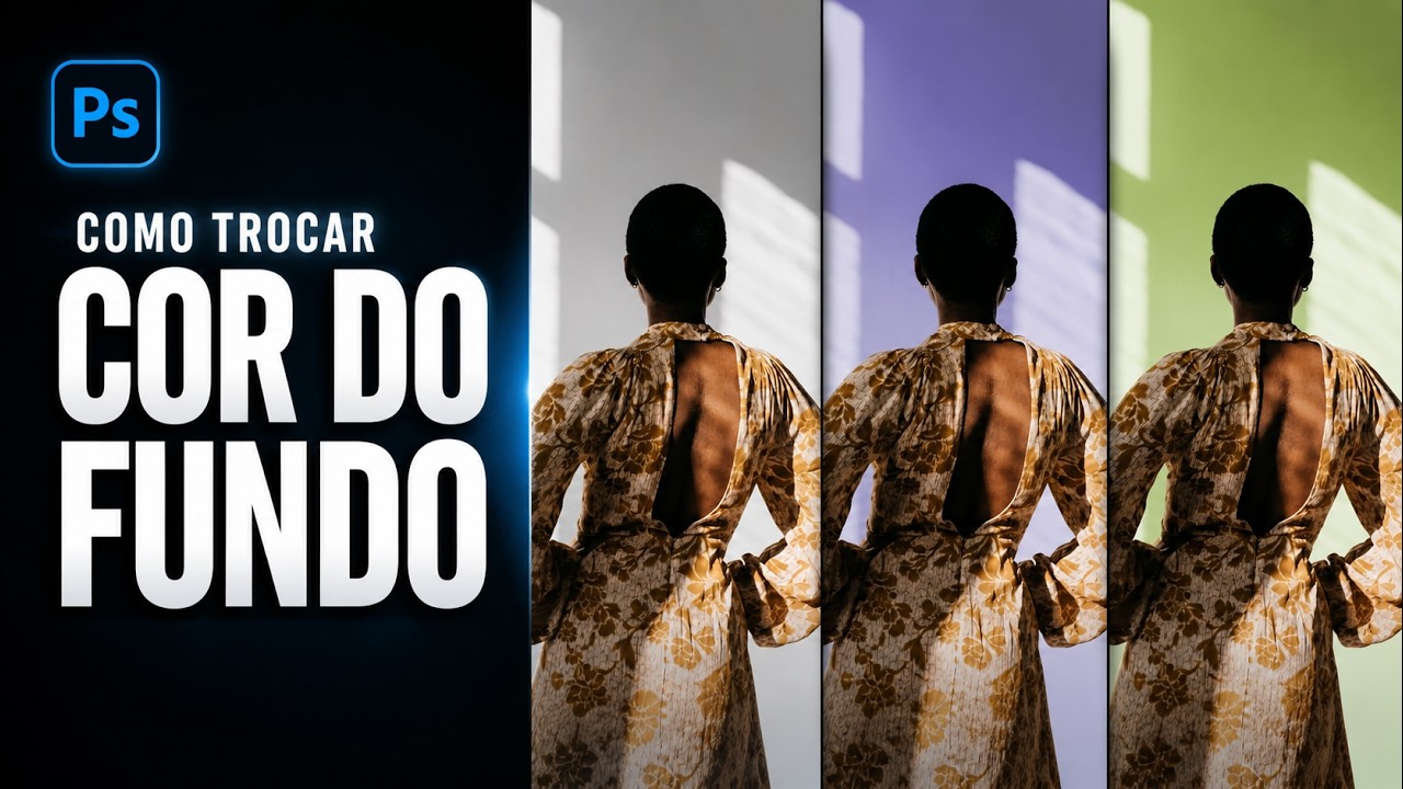 Como trocar a cor do fundo no Photoshop (sem mexer na modelo)