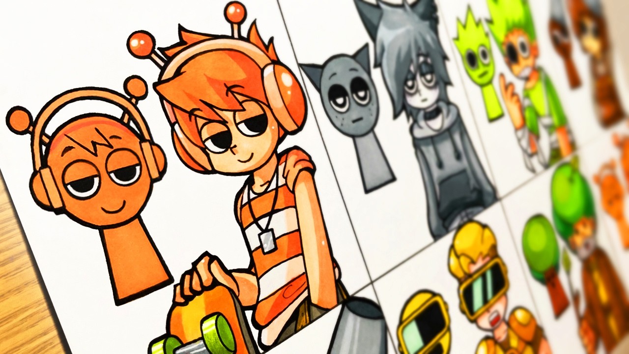 Drawing Sprunki but Human : CUTE Sprunki Incredibox -Sprunki Mix : fun time [Real Life] #03