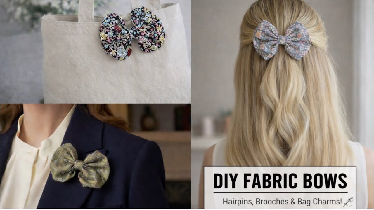Make Professional Fabric Bows at Home. The Easiest Way to Make Aesthetic Fabric Ribbons. 🎀
