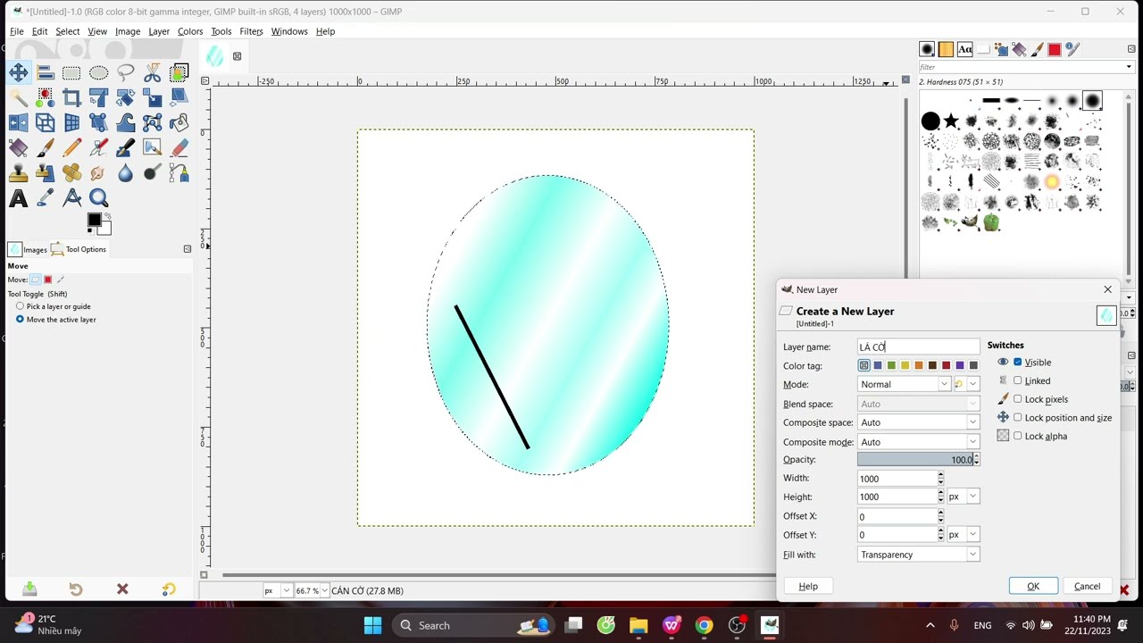 [TIN HỌC 10 - C&Aacute;NH DIỀU - CHỦ ĐỀ E ICT] C&aacute;ch vẽ Logo cờ cổ động Gimp 10