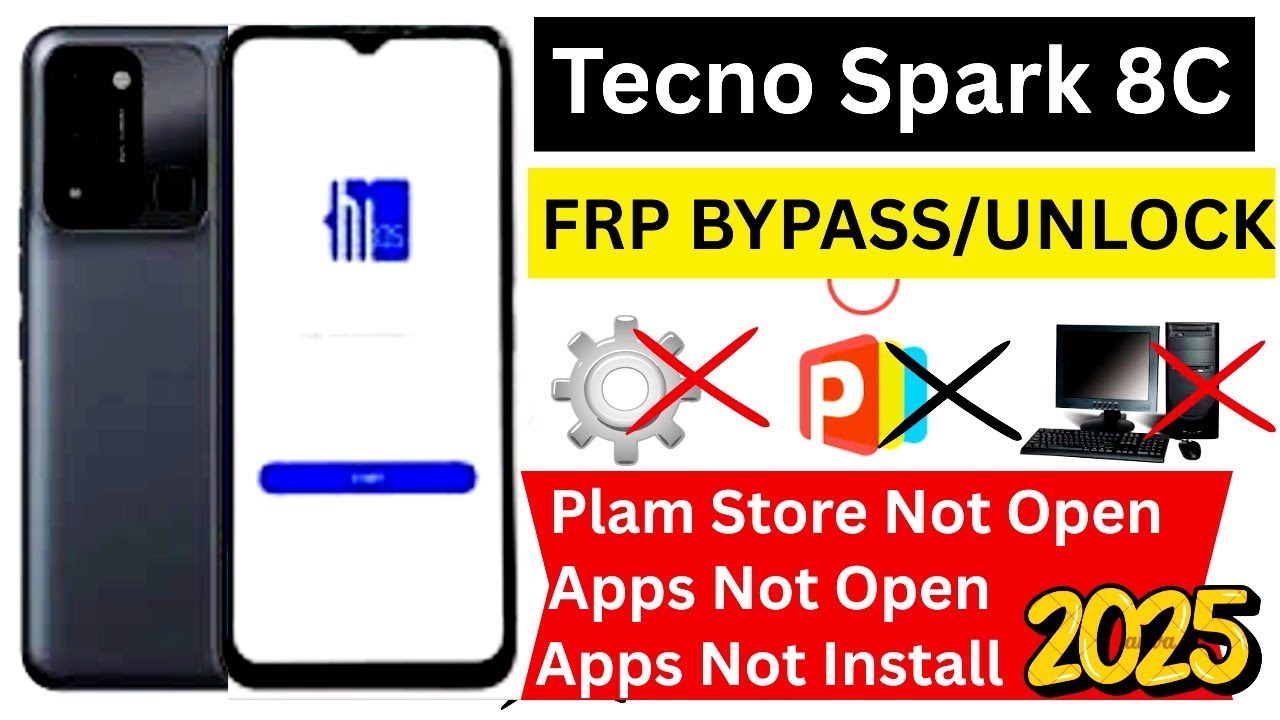 TECNO Spark 8C (KG5K) FRP Bypass Android 11 | No PC | Palm Store Not Working Fix 2025