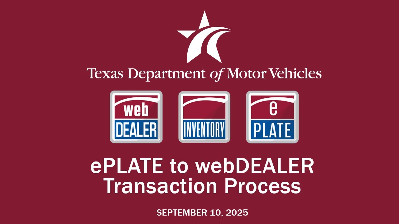 The ePLATE to webDEALER Transaction Process