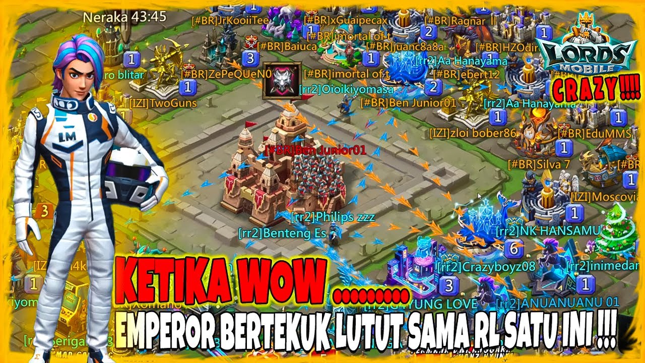 KETIKA WOW EMPEROR BERTEKUK LUTUT SAMA RL INI !!! LEMAS LUTUT BOY !!! - Lords Mobile Indonesia