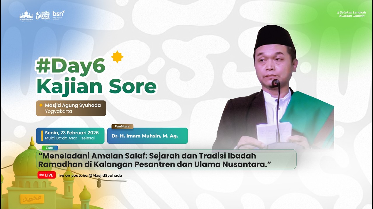 🔴LIVE Kajian Sore | Dr. H. Imam Muhsin, M. Ag. | Meneladai Amalan Salaf