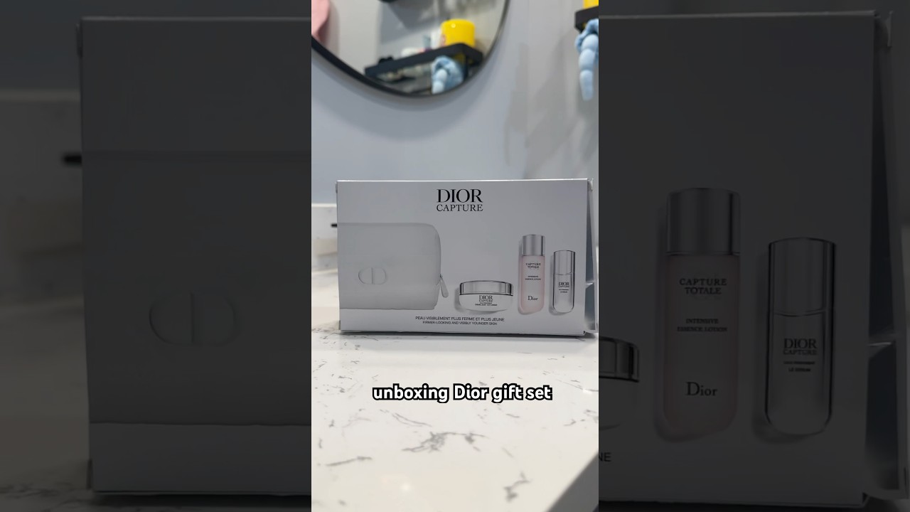 unboxing Dior gift set #skincare #skincareproducts #dior