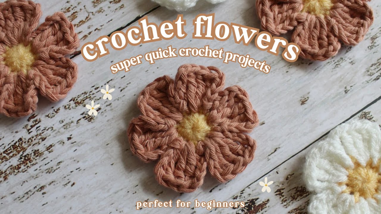 Easy Crochet Flowers for Beginners (that you can make in 5 minutes!)