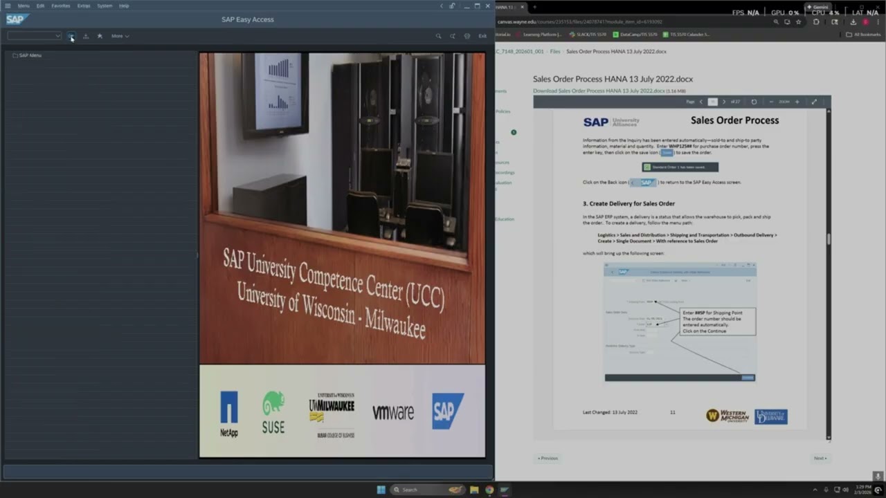 SAP Sales Order Process