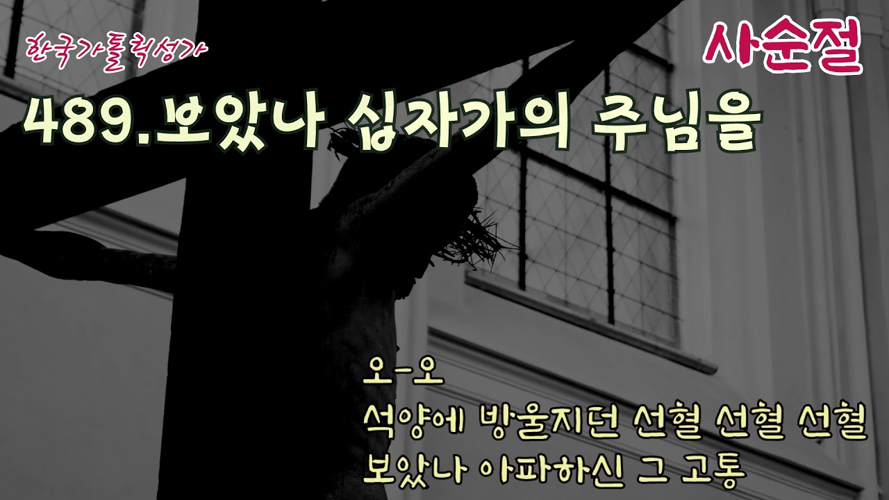 [사순절] 가톨릭 성가 489번 '보았나 십자가의 주님을' / korean catholic hymns