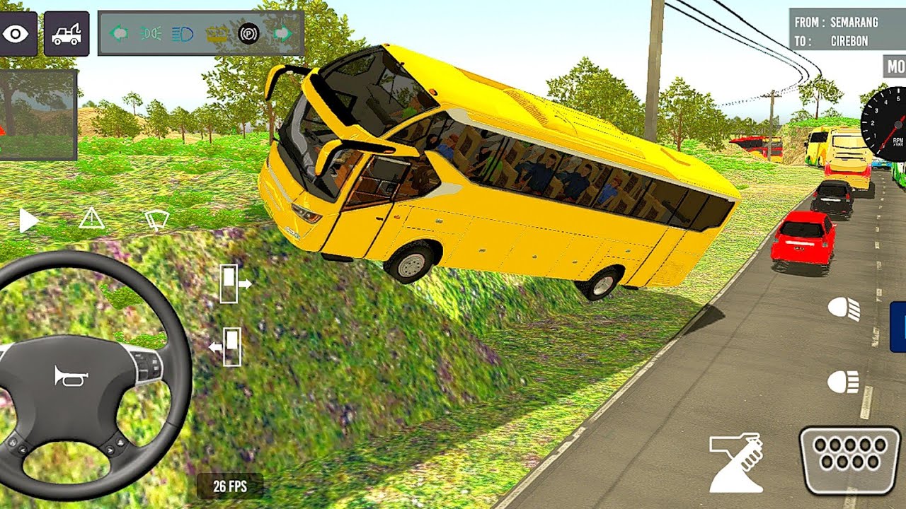 Indonesia Coach bus driving | Euro Bus simulator 2025 Anoride gameplay || LEVEL 24 MOGLI CTR