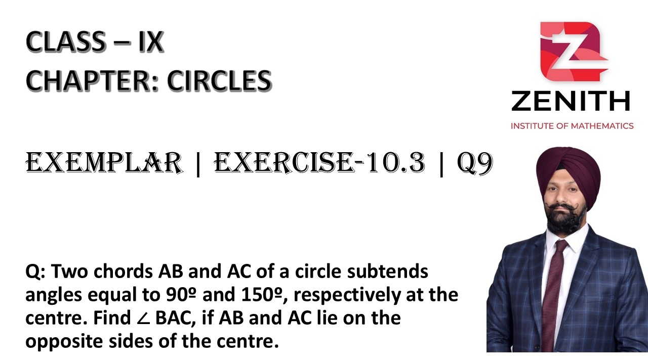 Two chords AB and AC of a circle subtends angles equal to 90º and 150º, respectively at the......