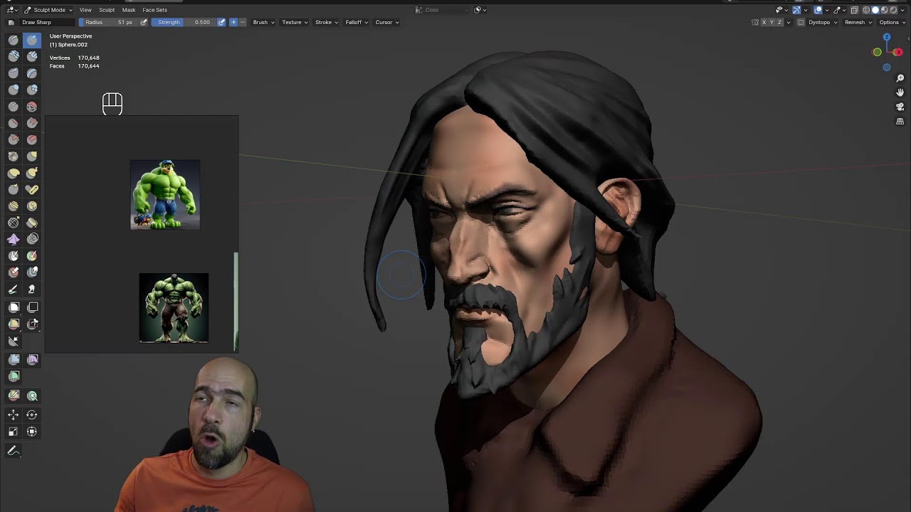Warmup sculpt in Blender and Artstation profiles reviews
