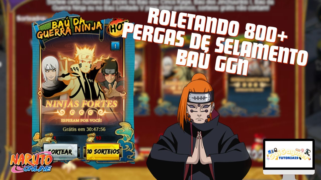 ROLETANDO 800+ PERGAMINHOS DE SELAMENTO NO BAÚ GGN | NARUTO ONLINE