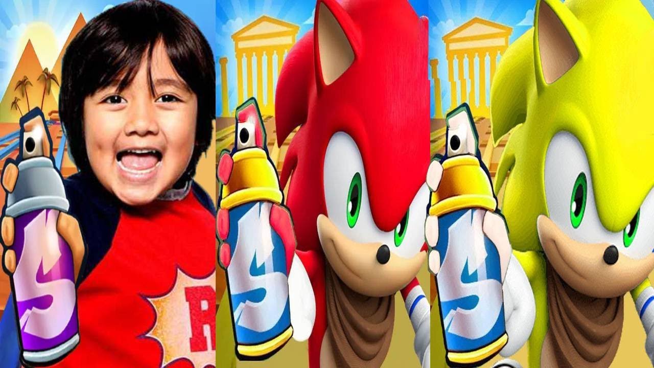 FIRE SONIC BOOM vs SUPER SONIC BOOM Subway Surfers vs Tag with Ryan - RED T-SHIRT RYAN Game