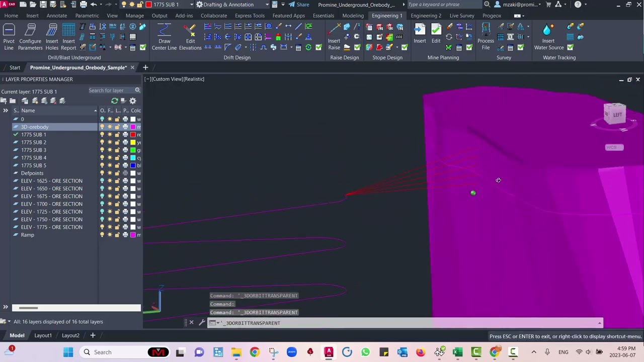 Modeling drifts for an overhand cut-and-fill method  | Tip of the Month
