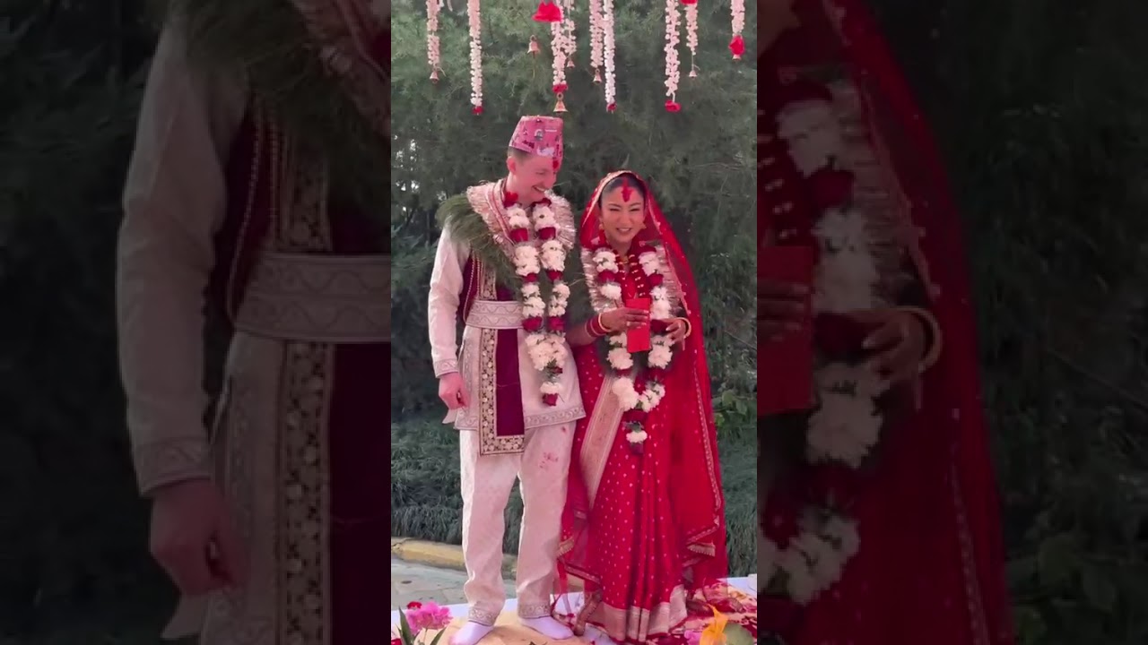 newly wed #newcouple #nepaliwedding #nepalicultureandtradition