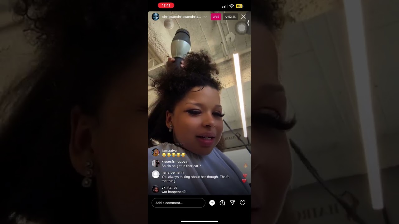 Chrisean on IG LIVE 8/4/2023 talking about Blueface and Stewie
