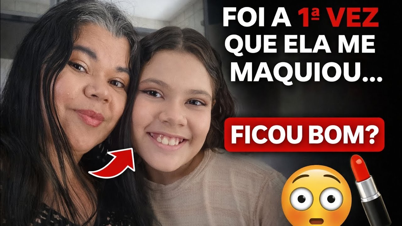 👉 Deixei minha filha me maquiar pela primeira vez 😳Lucia mãe solo de quatro filhos .